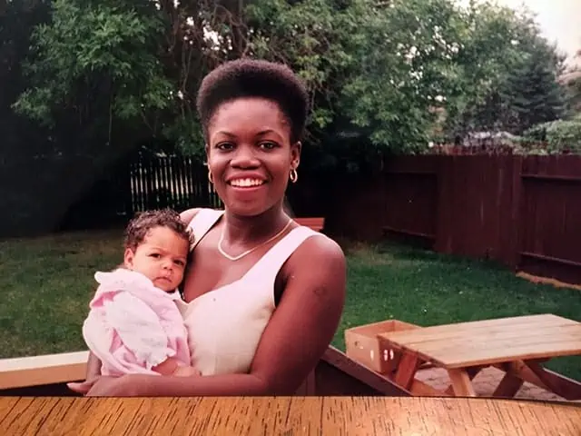 Black mom and Mixed Daughter