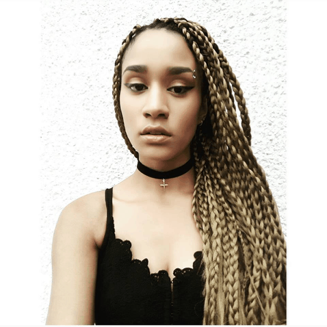 Golden Blonde Box Braids | Choker | How to do your own