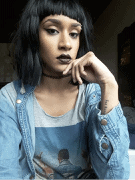 I like your Natural Hair Better - Xandria in a dark Black Wig