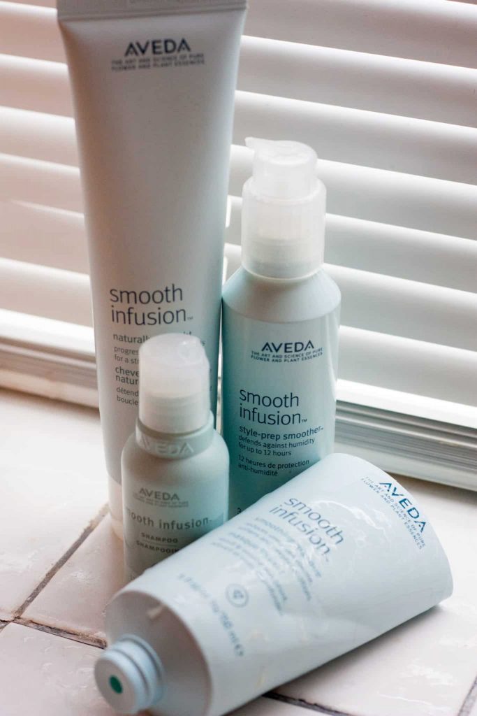 Aveda smooth infusion naturally straight on black clearance hair