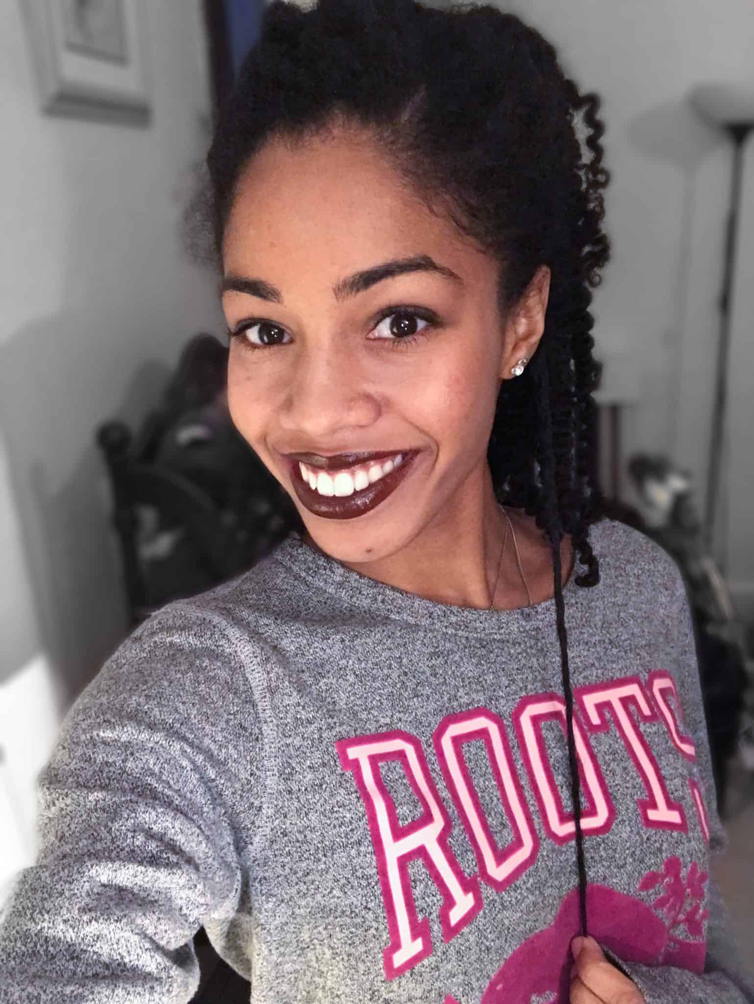 Natural Hair Dyed Black Hair Length Check | Healthy Natural Hair Journey with Colored Type 4 Curls