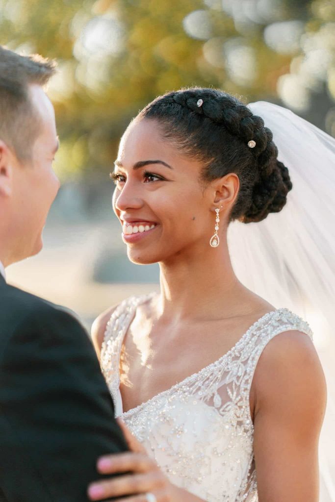 Braided Natural Hair Bride | Formal Updo