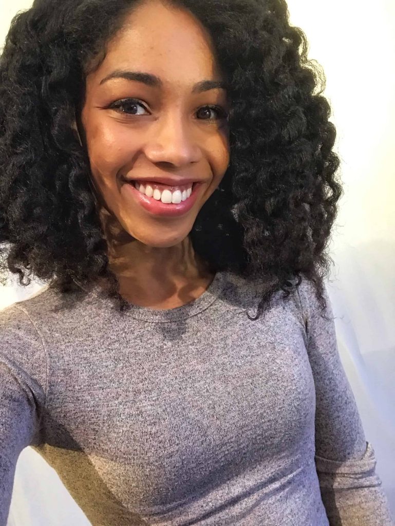 Canadian Natural Hair Blogger Selfie of Twistout using Whitney White's new Product line