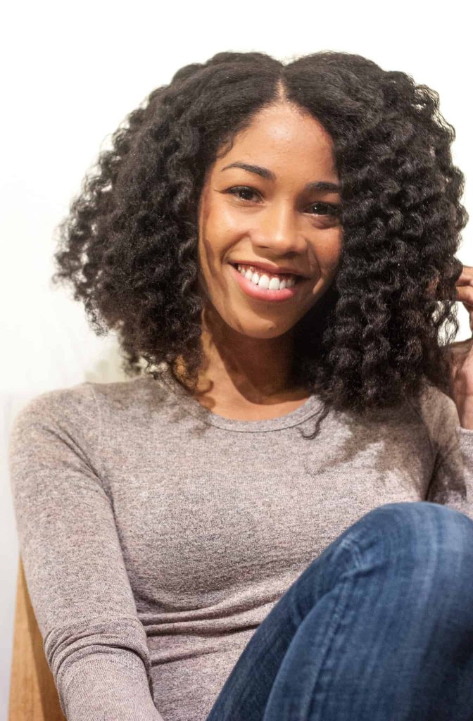 Twist out on Blown out hair using Melanin Haircare Twist-elongating Cream and Pure Oil Blend