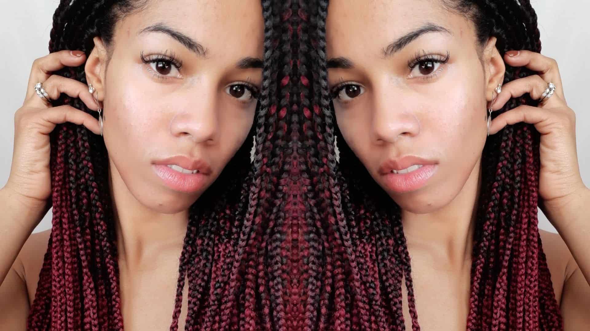 Ombre Box Braids Protective for Natural