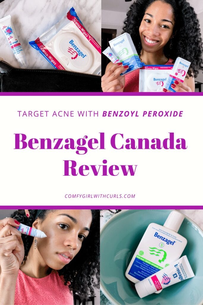 Target Acne with Benzoyl peroxide: Benzagel Canada Product Review Collage