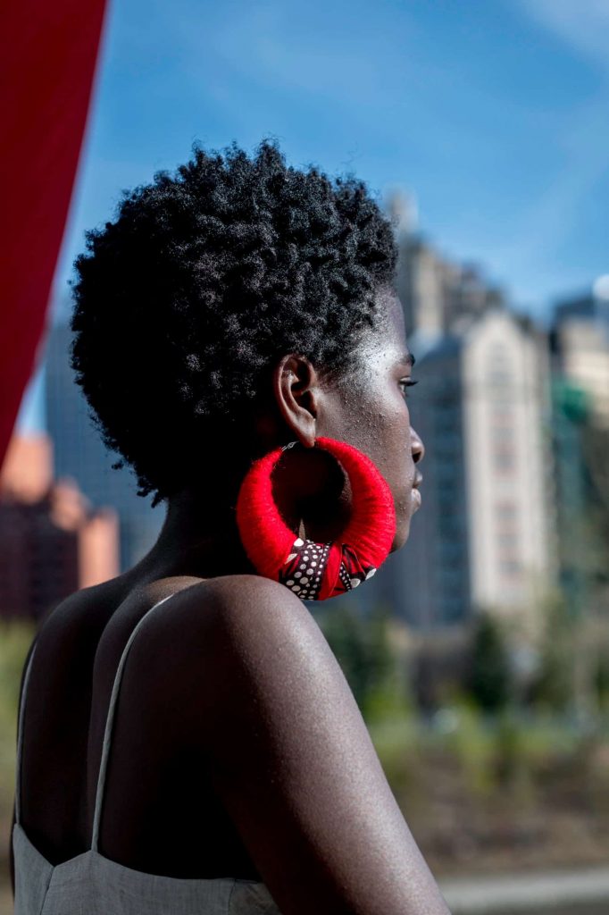 KhokhoDesigns African Wax Print and Wool Earrings | Black Owned Etsy