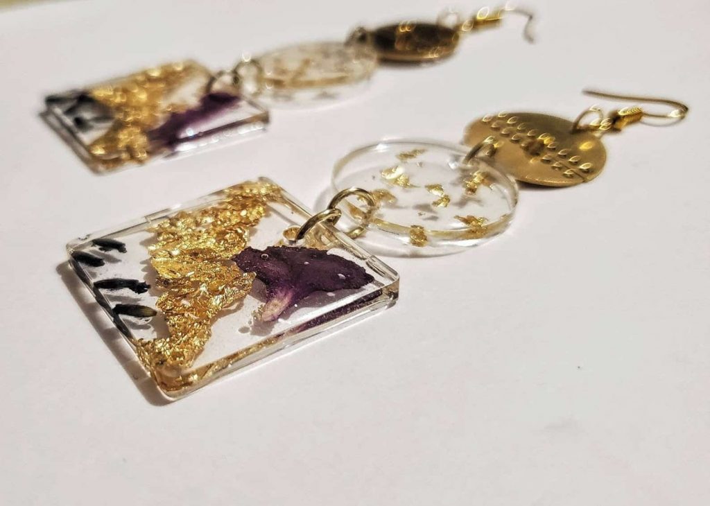 BounceBackJewelry | AVA: Three Tiered Bold Dangle Earring | Canadian Black Owned Etsy Shop