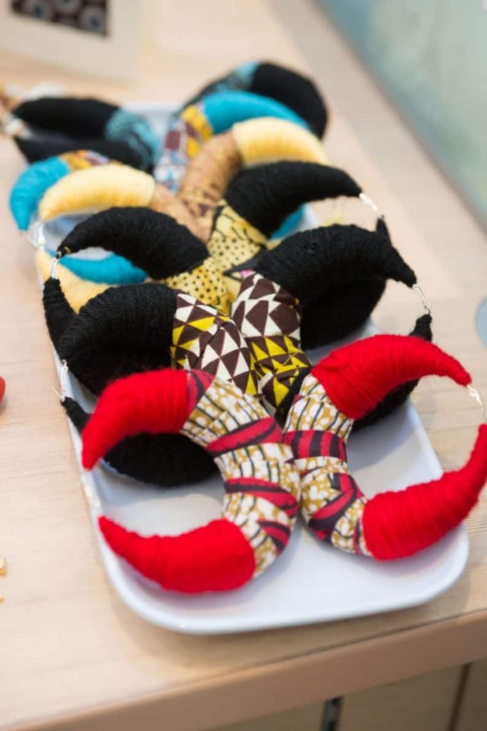 KhokhoDesigns African Inspired Cloth Earrings | Black Canadian Etsy Seller