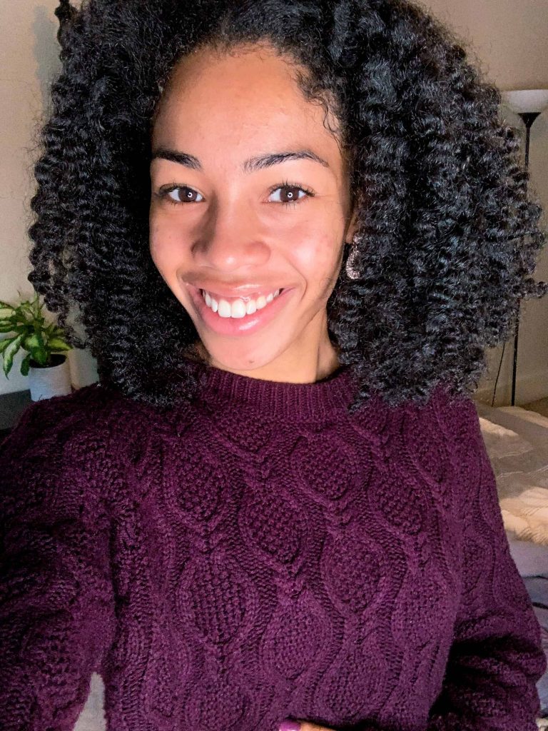 Black Canadian Natural Hair Blogger wearing hair in a Braid Out (2nd Day Hair)