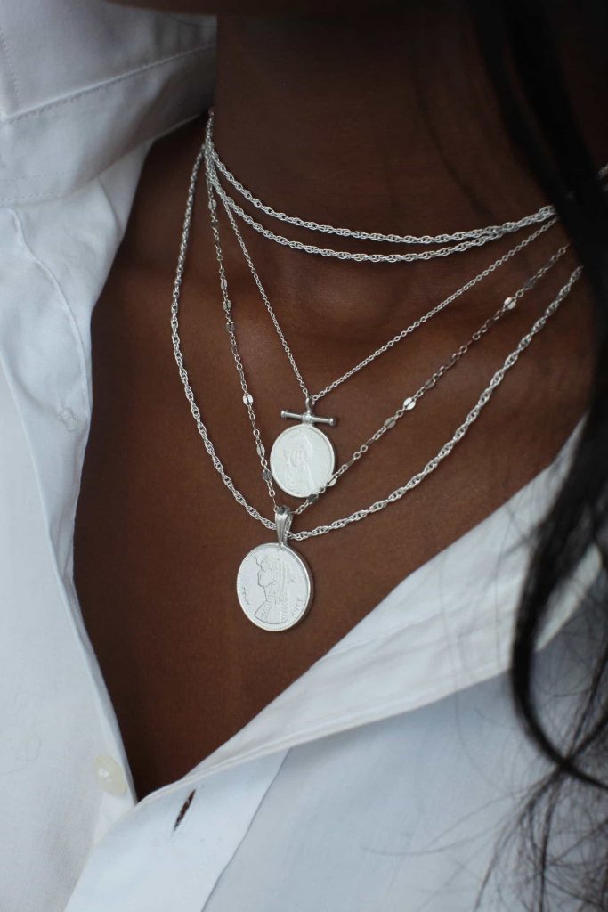 Etsy Omi Woods THE QUEENDOM Coin Necklace Stack | Black Owned Ethically Handmade Jewelry Fine Metnals