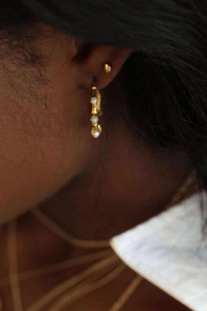 , THE BAMBOO Pearl Earrings | Black Owned Ethically Handmade Jewelry Omi Woods on Etsy