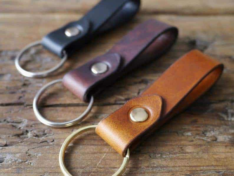 Black-Owned Etsy Shop: Kingsley Leather Key Chains Gift and Stocking Stuffer