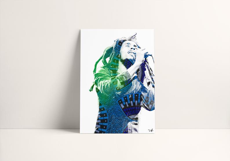 Frequency of Love | Black-owned Etsy Gift Bob Marley Print