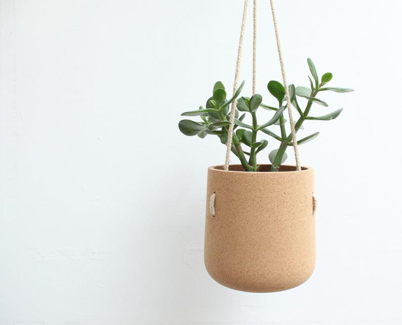 Black-Owned Etsy Shop: Mind the cork hanging planter