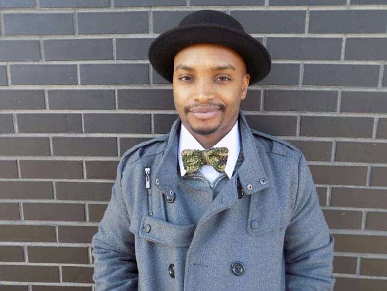 FAMEousJ Gifts for men: Handmade crochet camouflage bowtie