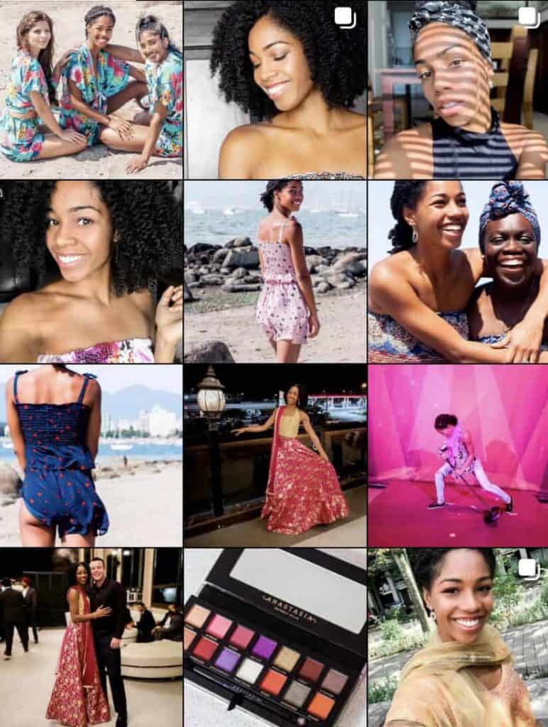 My Instagram feed before adding a preset to help attract band deals | Comfygirlcurls