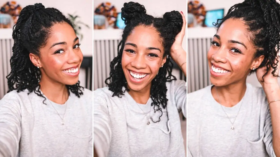 Three different mini twist hairstyle inspiration from Comfygirlcurls