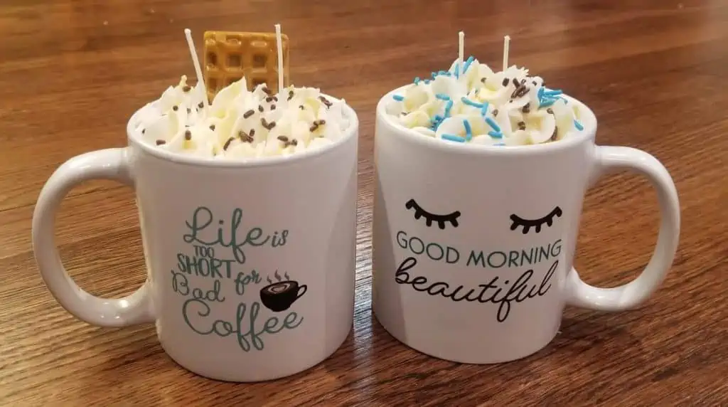 Cool Shaped Candles in the shape of deserts and hot chocolate | Black Owned Etsy Shop