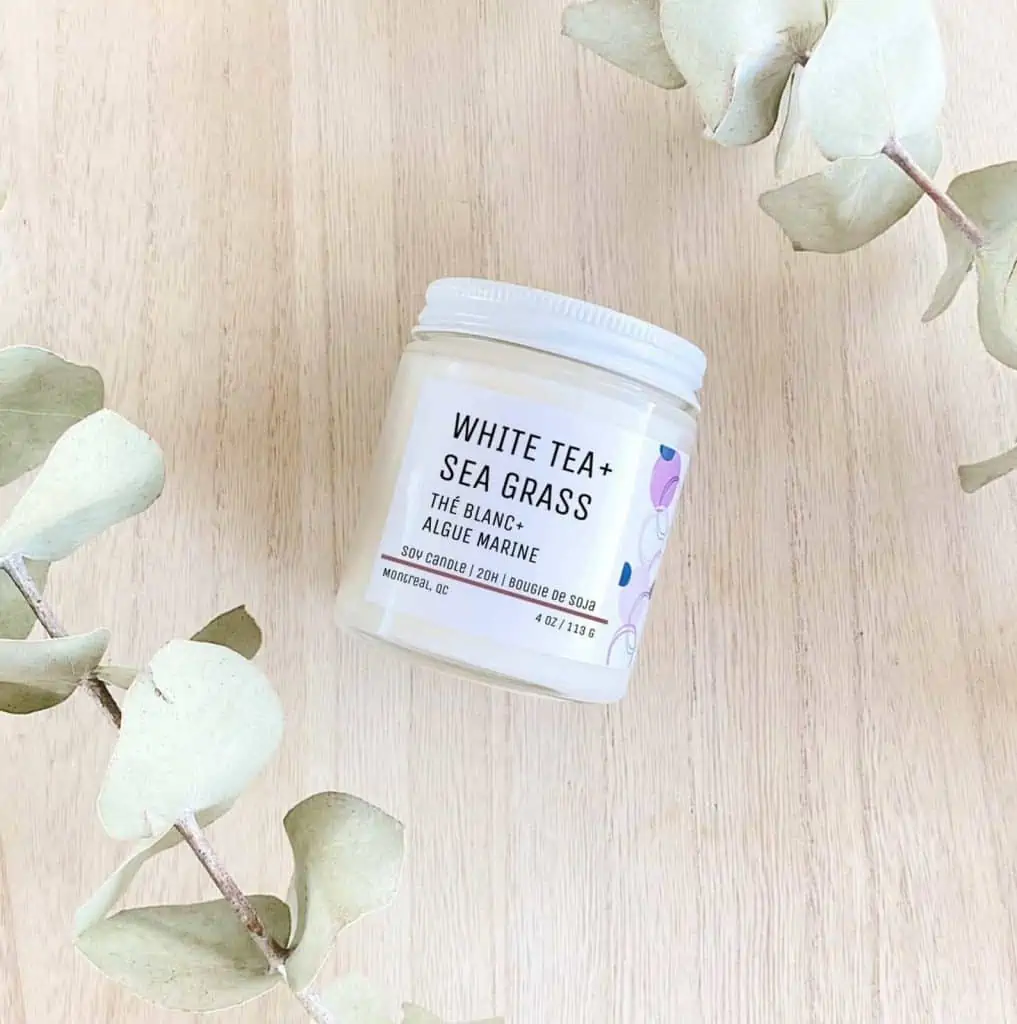 White Tea and Sea Grass Scented Soy Candles on Etsy