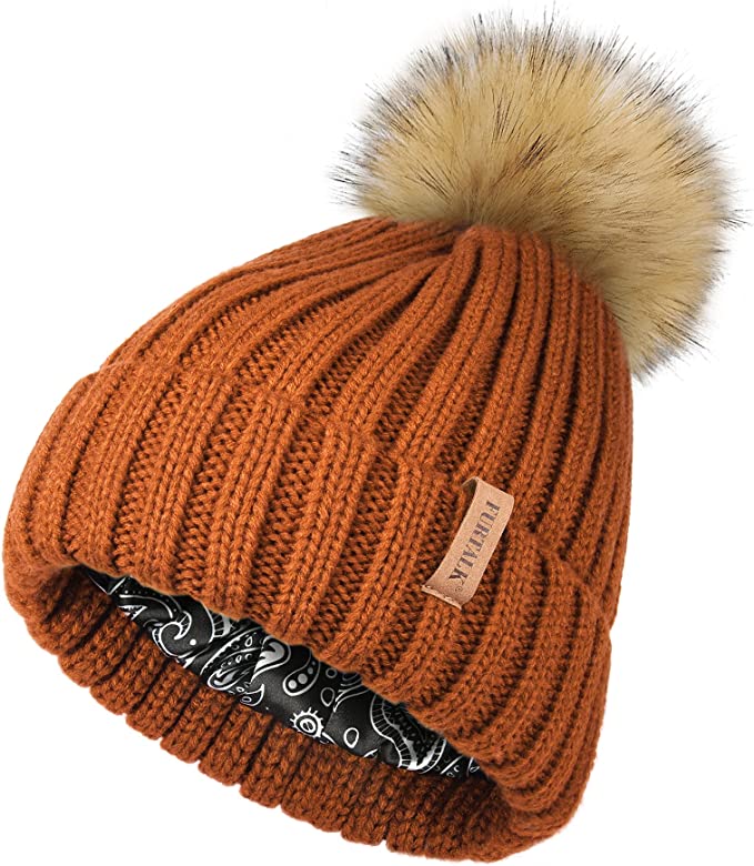 Satin Lined Beanie to protect natural hair from the winter elements and prevent breakage